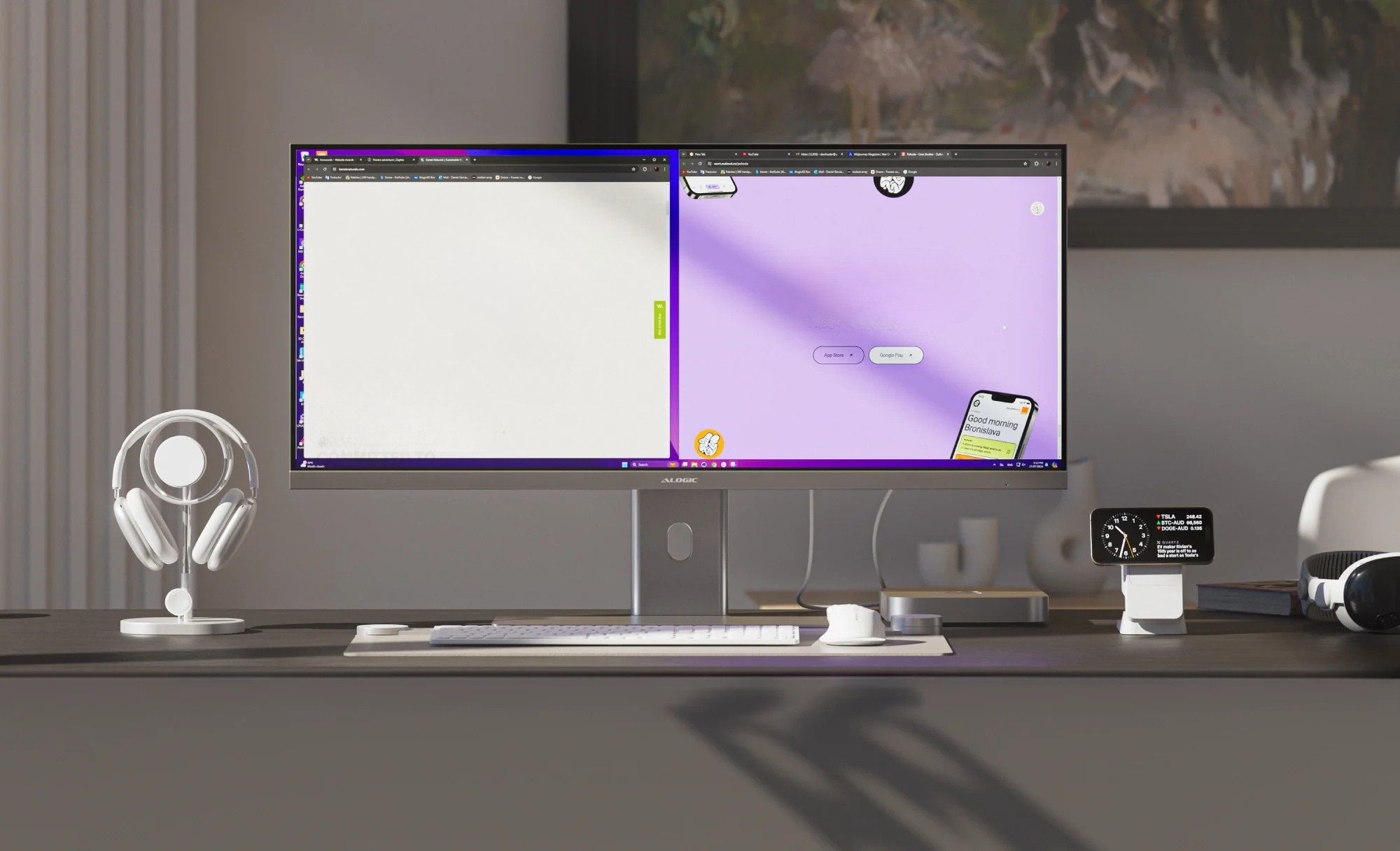 Monitor Alogic Edge 34 Ultrawide Space Grey