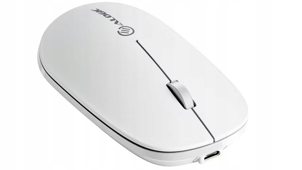 Mysz bezprzewodowa USB-C alogic echelon 4-przyciskowa biała