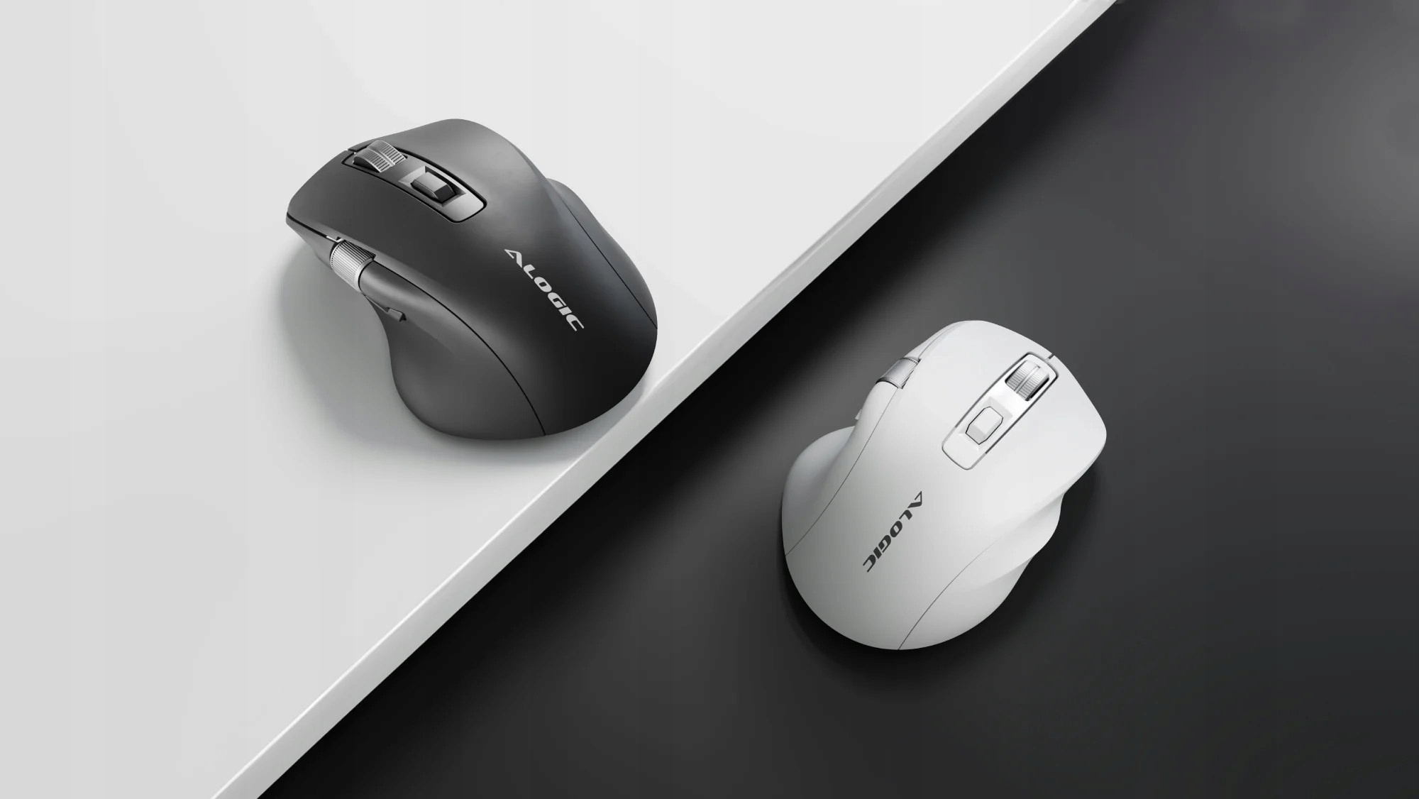 Profesjonalna mysz bezprzewodowa Wirless + Bluetooth Alogic Apex czarna                                                                                                                                                                                                     
