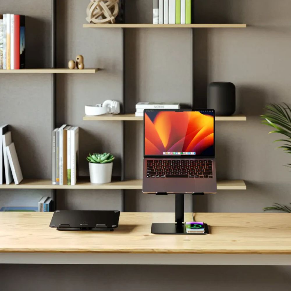 Regulowana podstawka pod laptopa z ładowarką bezprzewodową Alogic Elite Power Laptop Stand
