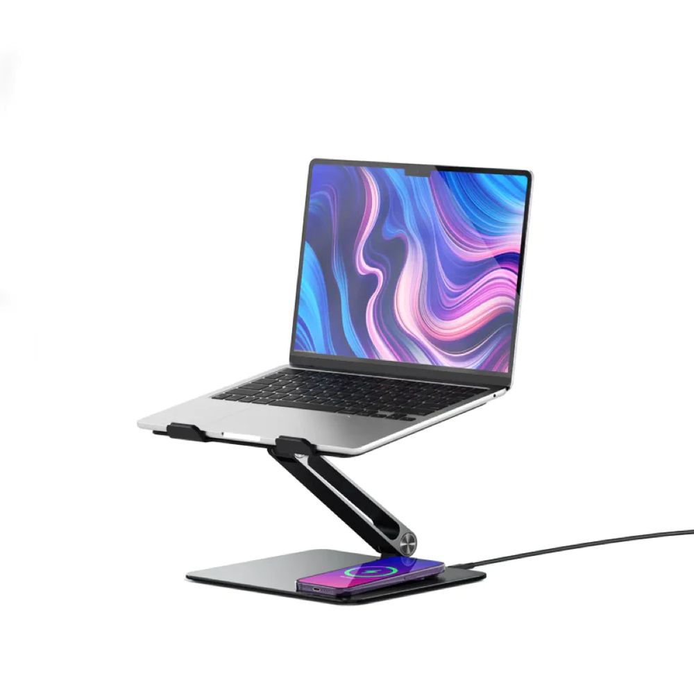 Regulowana podstawka pod laptopa z ładowarką bezprzewodową Alogic Elite Power Laptop Stand