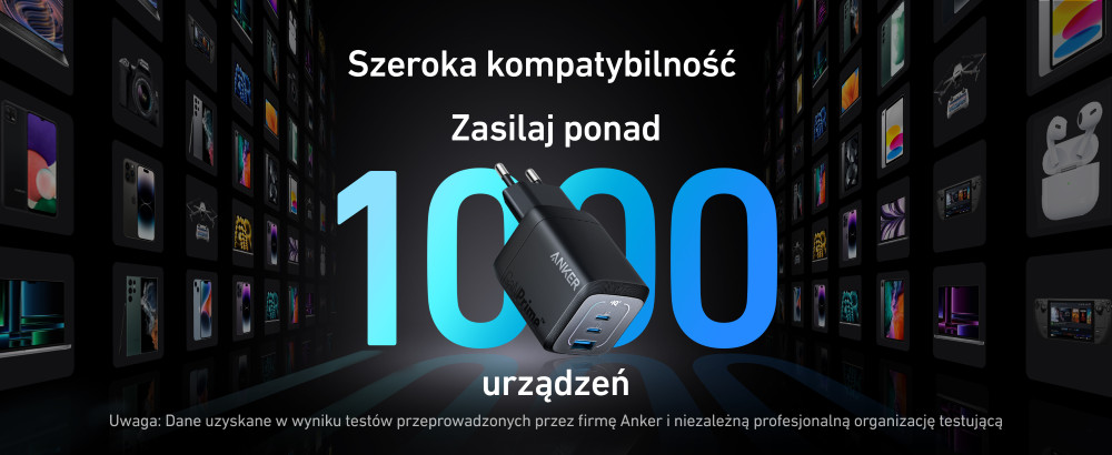 Ładowarka Anker Prime 735 67W 2x USB-C 1x USB-A ze składaną wtyczką