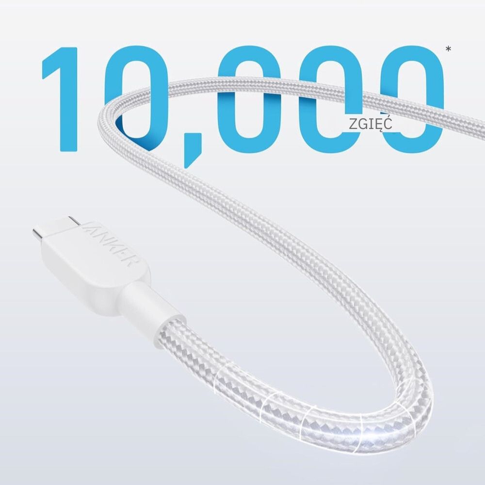 Kabel Anker 240W USB-C do USB-C 1.8m biały