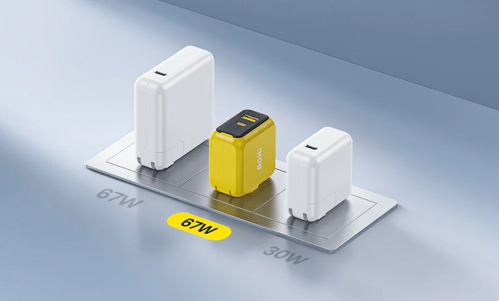 Ładowarka AOHi Magcube PD 67W 1x USB-C, 1x USB-A 