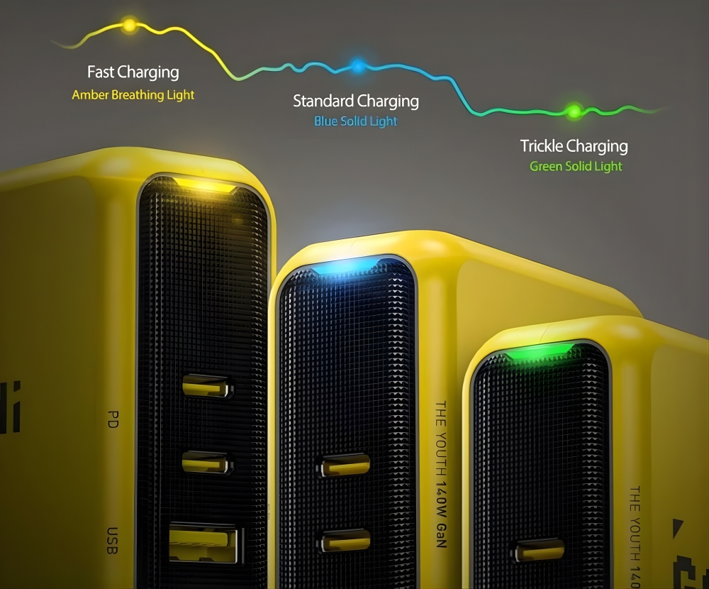 Ładowarka AOHi The Youth PD 140W 2x USB-C, 1x USB-A
