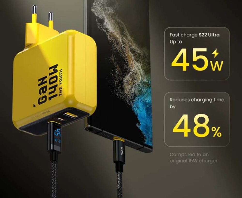 Ładowarka AOHi The Youth PD 140W 2x USB-C, 1x USB-A