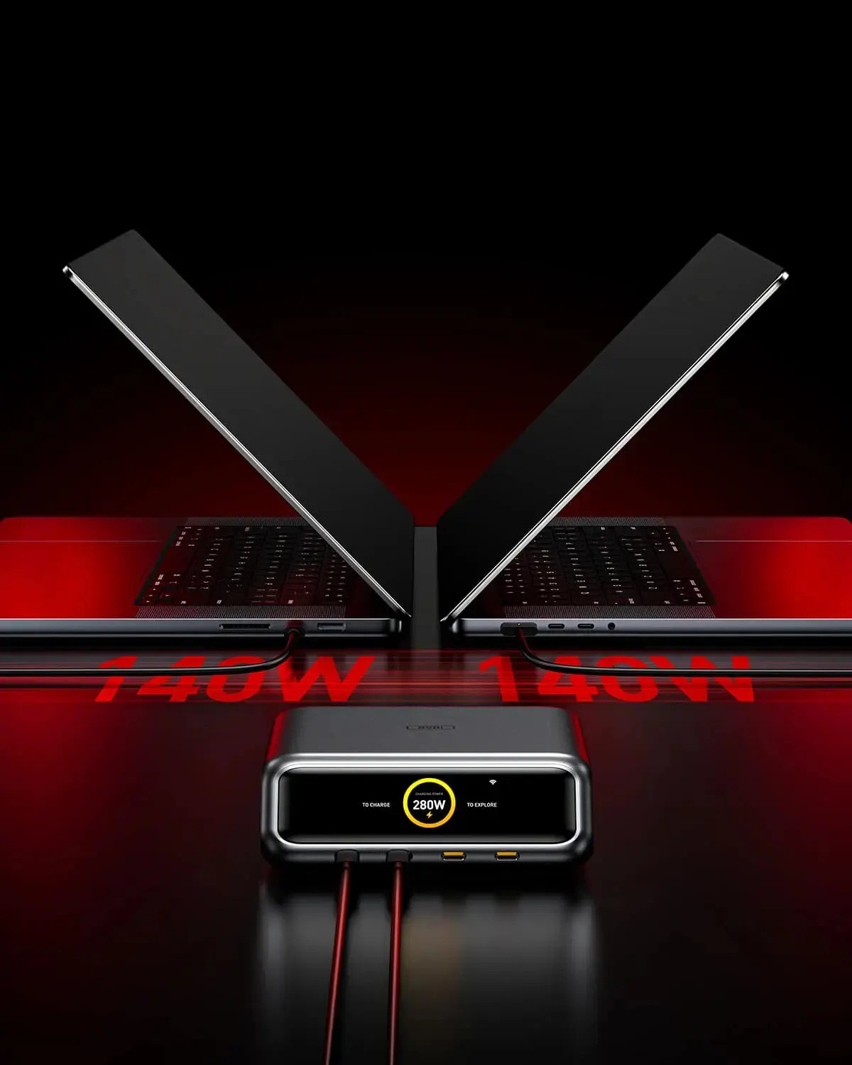 Stacja ładująca AOHi The Future AI 280W PD GaN 6-portów USB