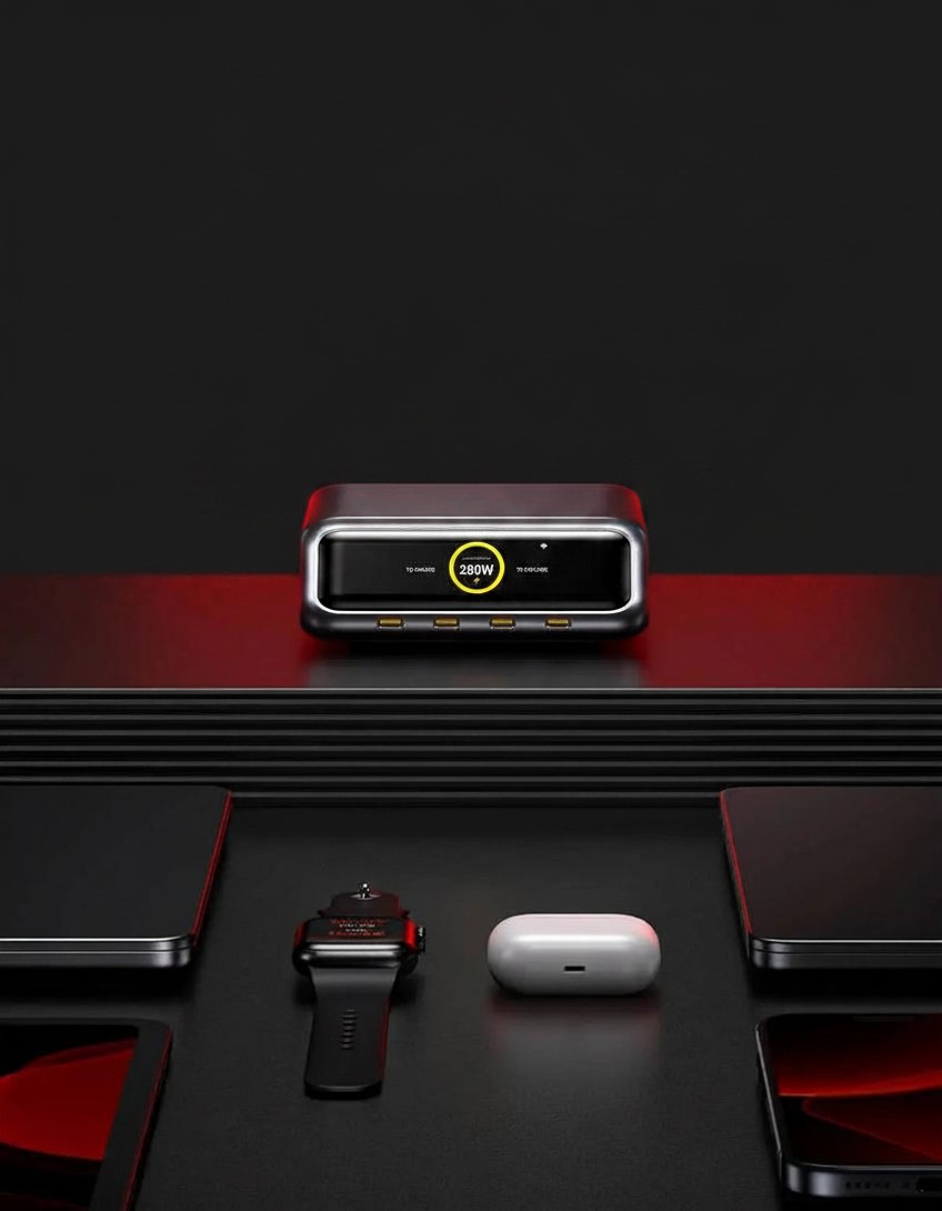 Stacja ładująca AOHi The Future AI 280W PD GaN 6-portów USB