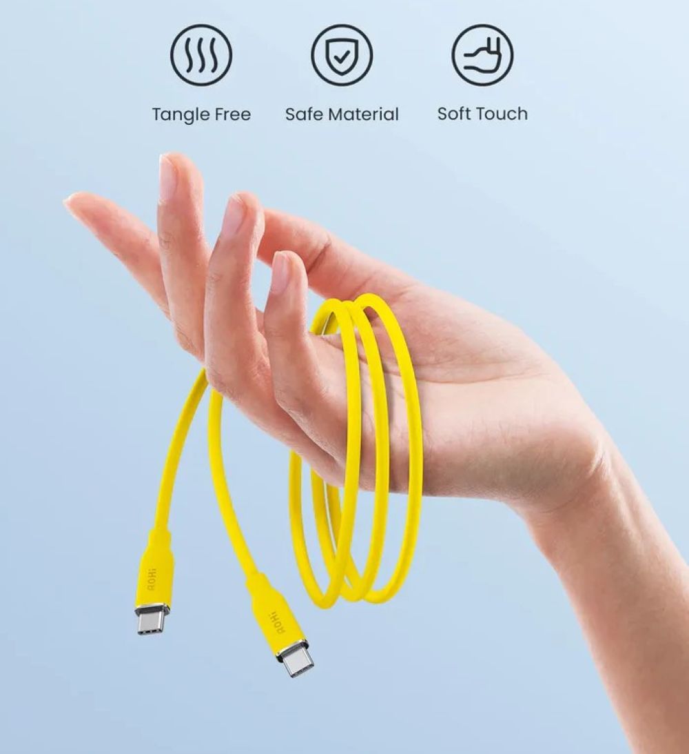 Kabel USB-C AOHi SILKY CABLE MAGLINE 140W 1m