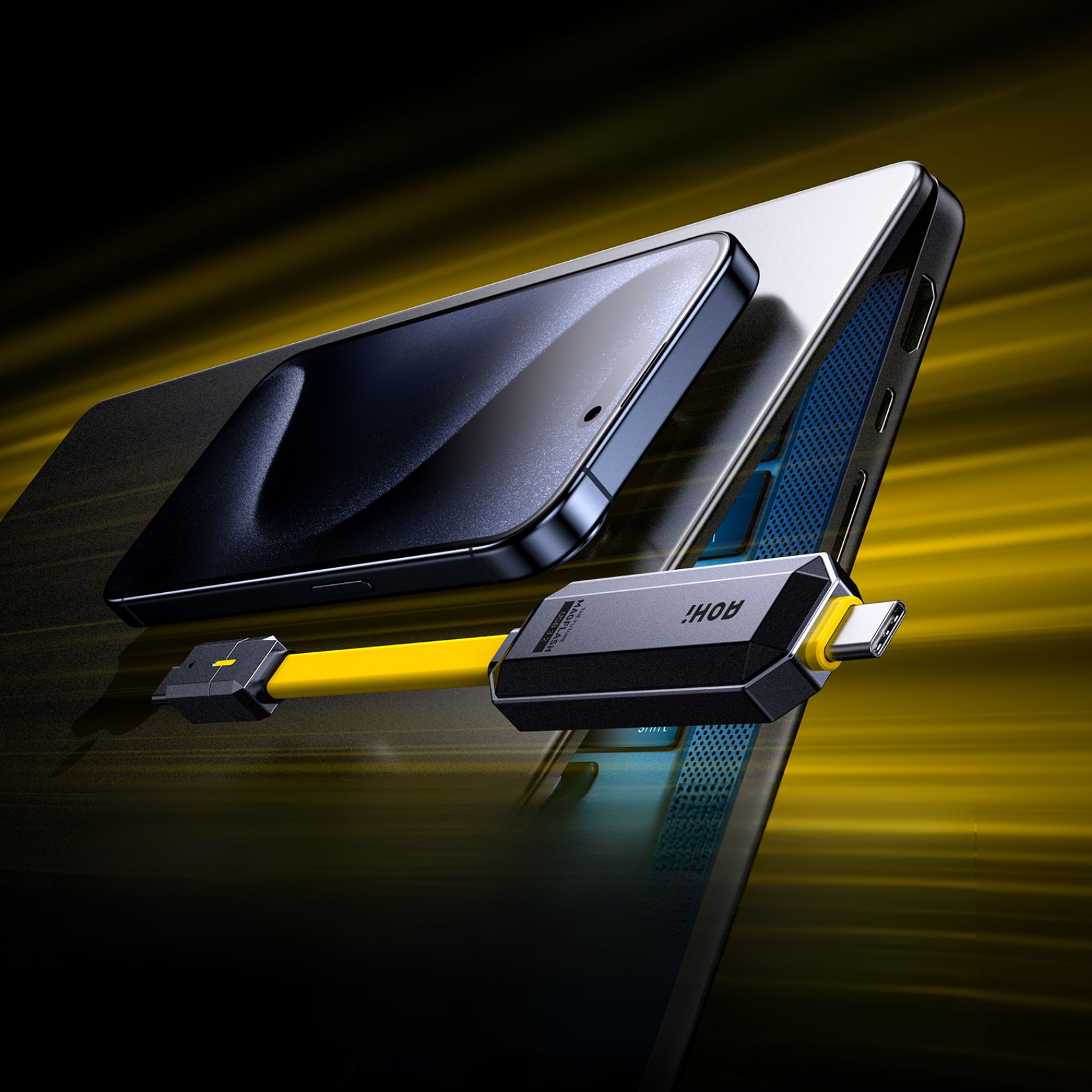 Kabel z dyskiem SSD AOHi The Future Magflash 256GB 1000 MB/s