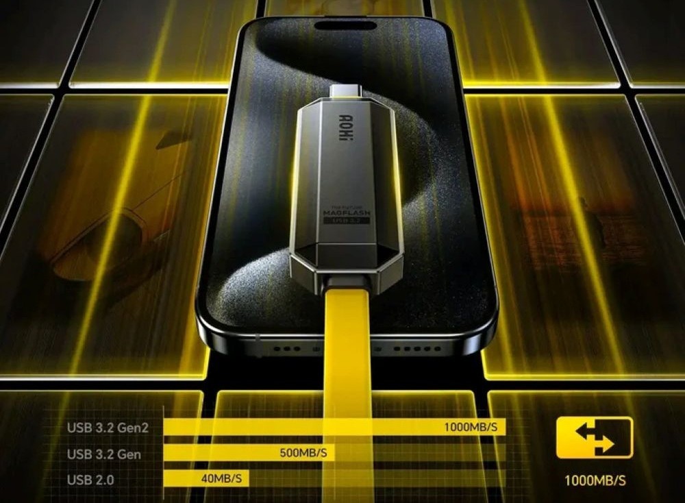 Zestaw Kabli USB-C z pamięcia Flash AOHi The Future Magflash 2 in 1 512GB