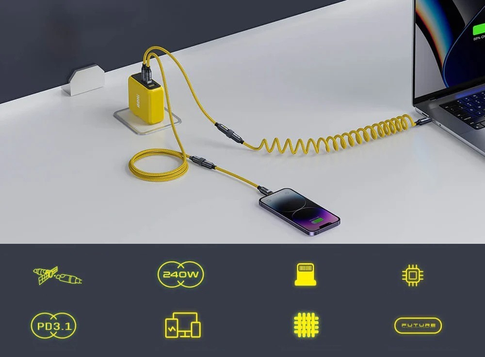 Zestaw Kabli USB-C AOHi The Future Creative Power 8 in 1 240W