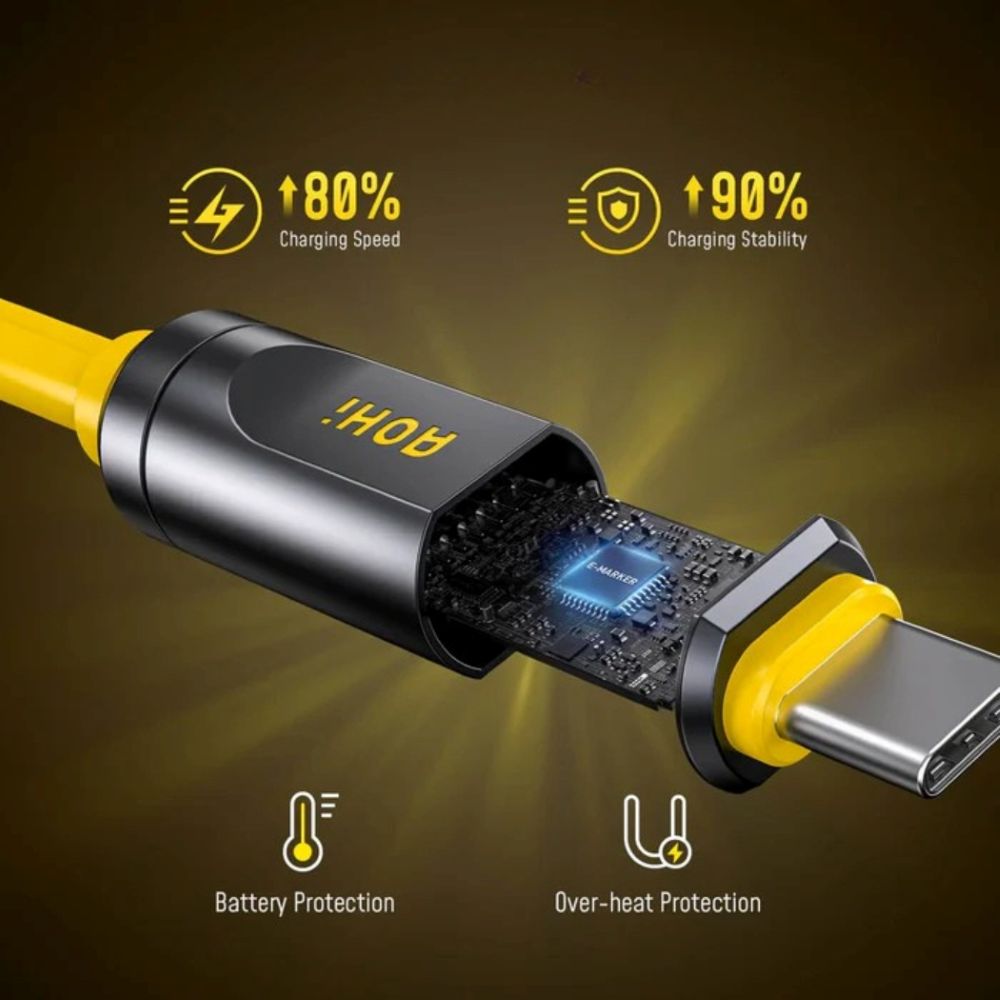 Kabel USB-C AOHi THE FUTURE USB 4.2 Thunderbolt 5 120GB/s 1m
