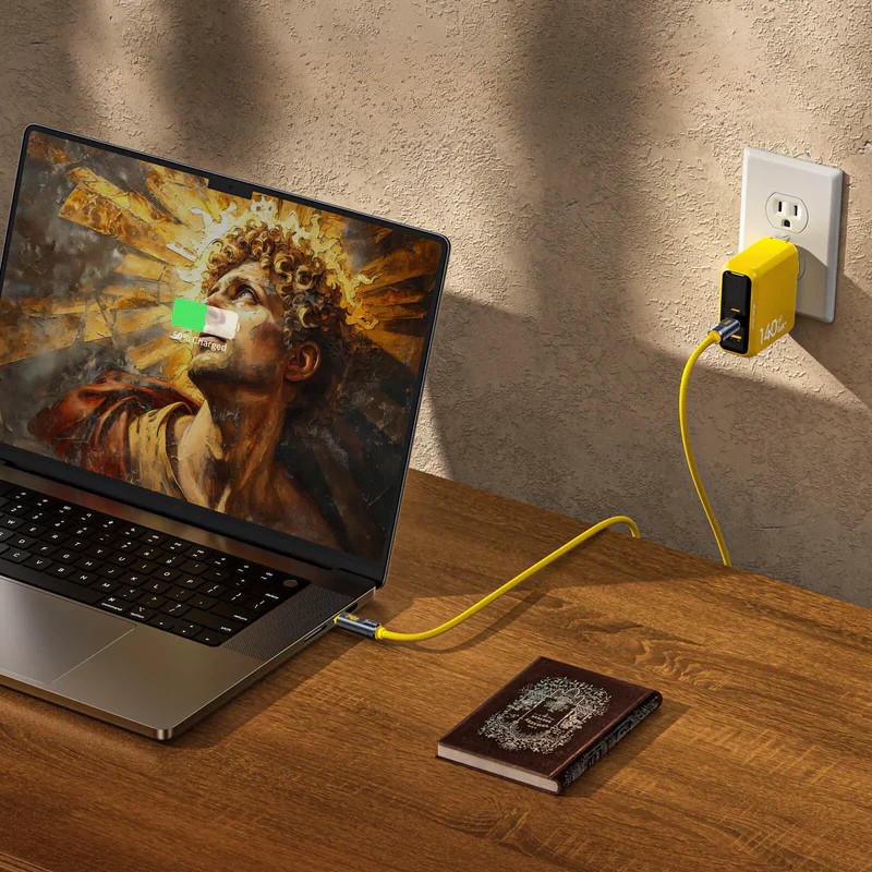 Kabel AOHI The Future Adonis USB-C do USB-C USB4 2.0 240W Thunderbolt 5 120GB/s 1m z wyświetlaczem
