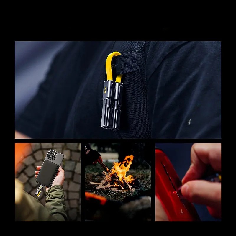 Kabel EDC AOHi Prometheus 3 w 1 Tytanowy 240W z ostrzem i zapalniczką