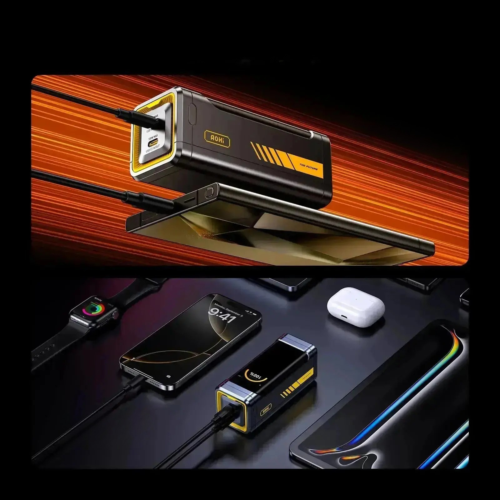 Powerbank AOHi Black Warior PD 3.0 65W 10000mAh