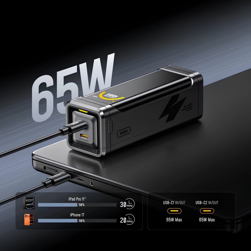 Powerbank AOHi Black Warrior PD 3.0 65W 10000mAh 