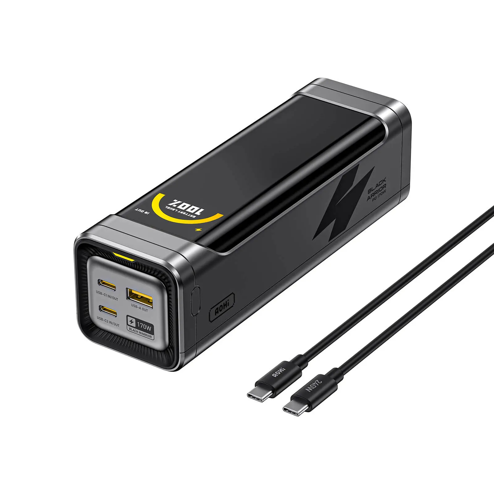 Powerbank AOHi Black Warior PD 3.0 170W 25200mAh
