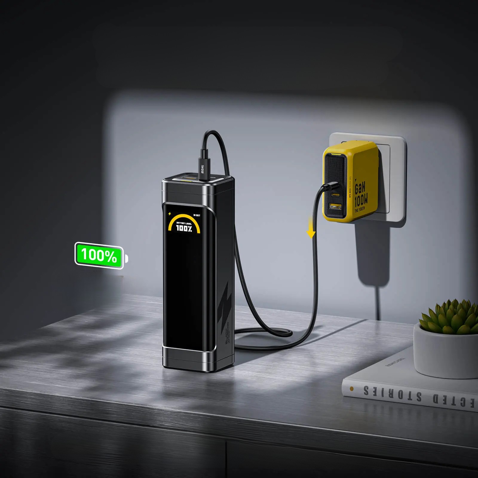 Powerbank AOHi Black Warior PD 3.0 170W 25200mAh