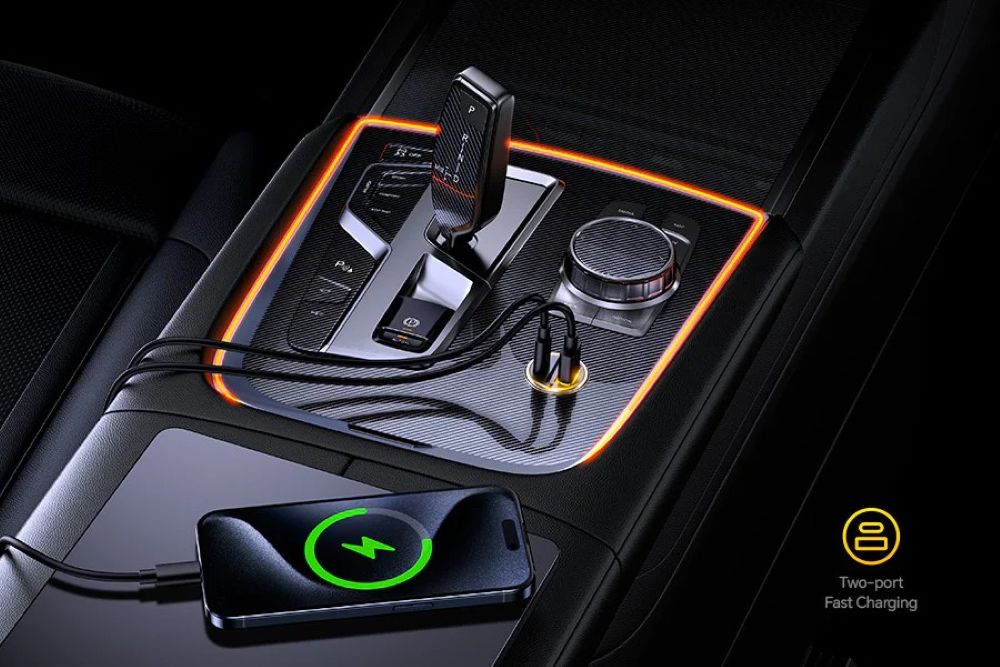 Ładowarka samochodowa AOHi Superauto PD 45W 1x USB-C, 1x USB-A