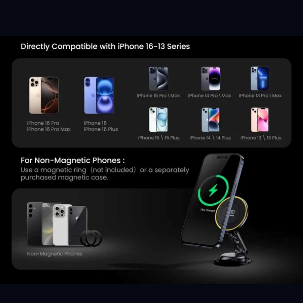 Samochodowa ładowarka indukcyjna AOHi Superauto Foldable Magnetic 15W