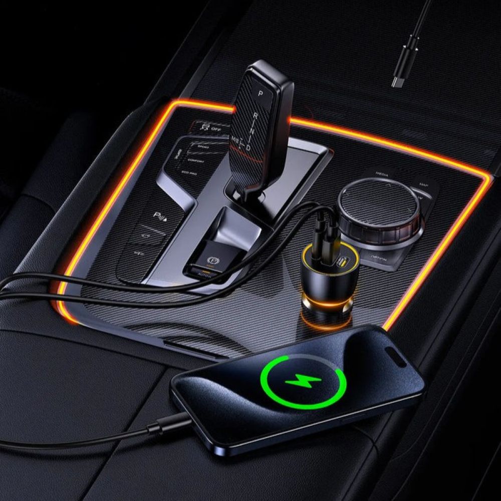 Ładowarka samochodowa AOHi Superauto PD 170W 2x USB-C, 1x USB-A