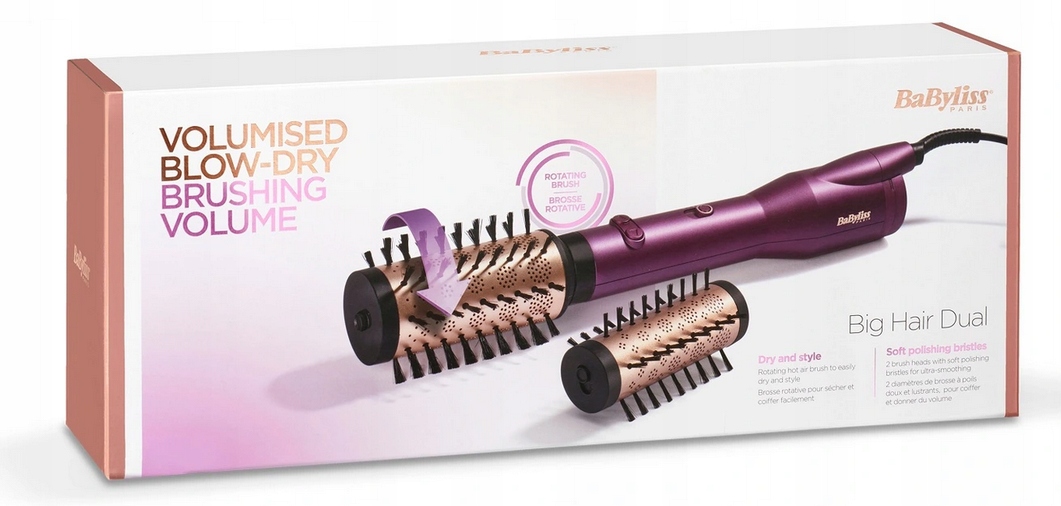 BABYLISS SUSZARKO- LOKÓWKA BIG HAIR DUAL 650W FIOLETOWA AS950E