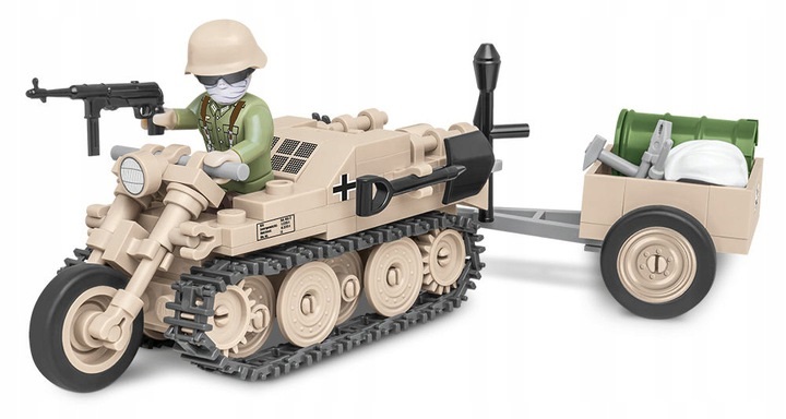 KLOCKI COBI HC WWII 2401 POJAZD S.D.KFZ 2 KETTENKRAD 176KL.