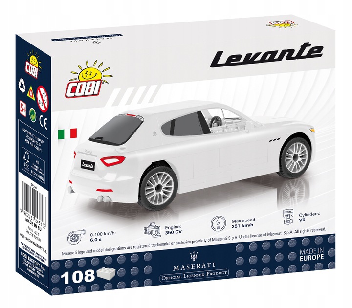 KLOCKI COBI SAMOCHÓD MASERATI 24560 LEVANTE 108 KL.