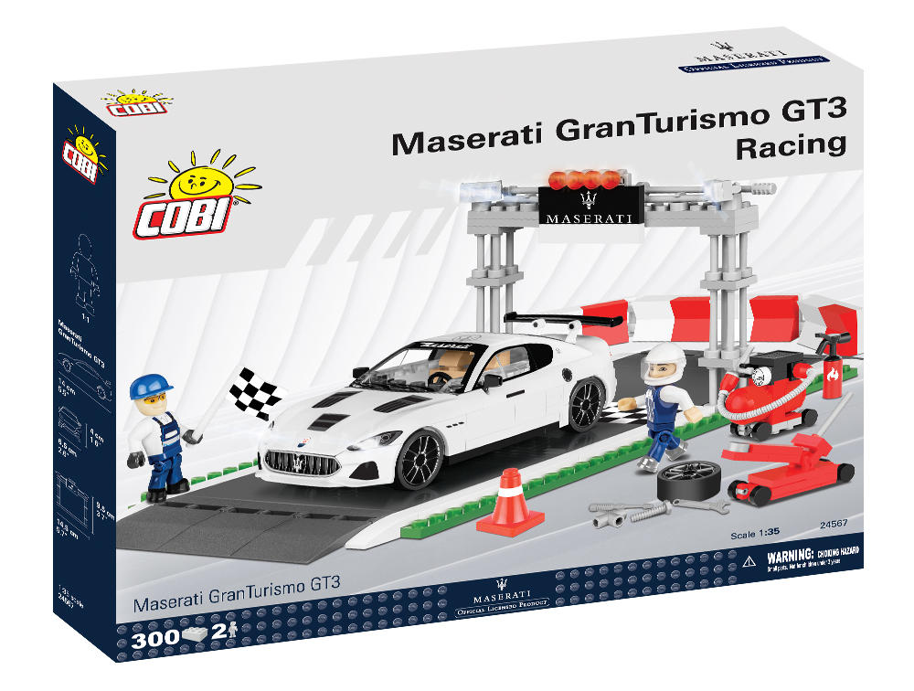 KLOCKI COBI SAMOCHÓD MASERATI 24567 GRANTURISMO GT3 RACING 300 KL.