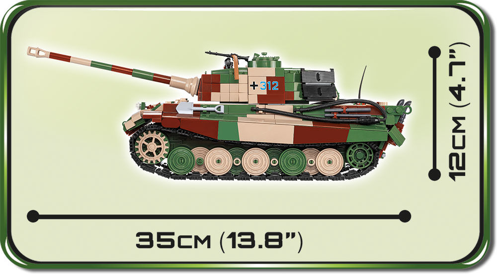 KLOCKI COBI HC WWII 2540 CZOŁG PZKPFW VI AUSF.B KONIGSTIGER