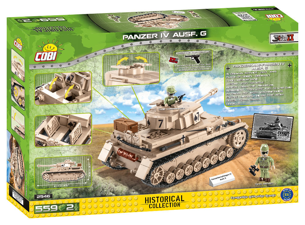 KLOCKI COBI HC WWII 2546 CZOŁG PANZER IV AUSF.G