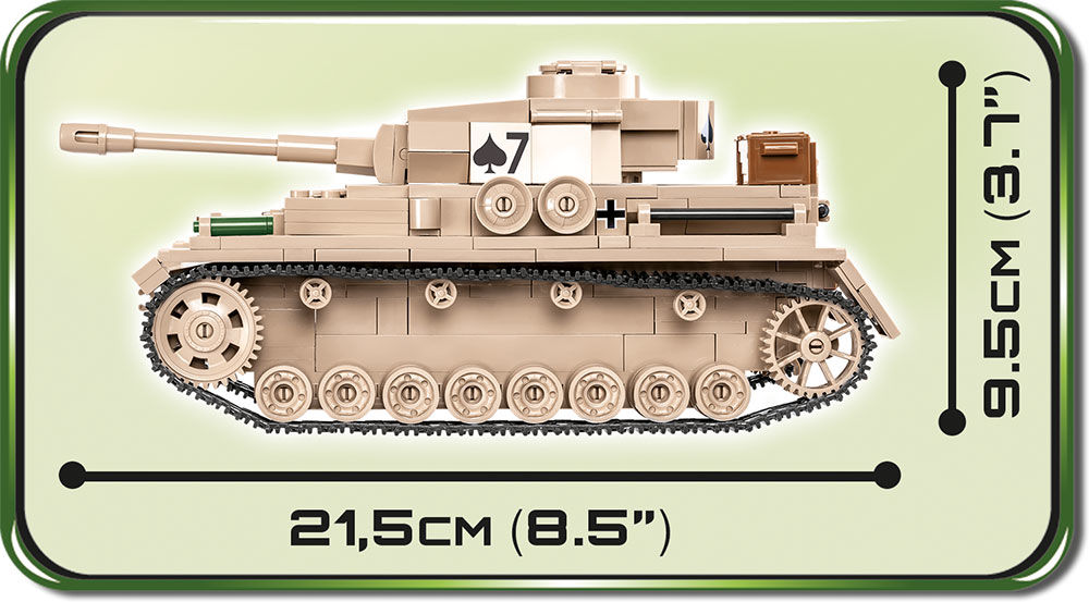 KLOCKI COBI HC WWII 2546 CZOŁG PANZER IV AUSF.G