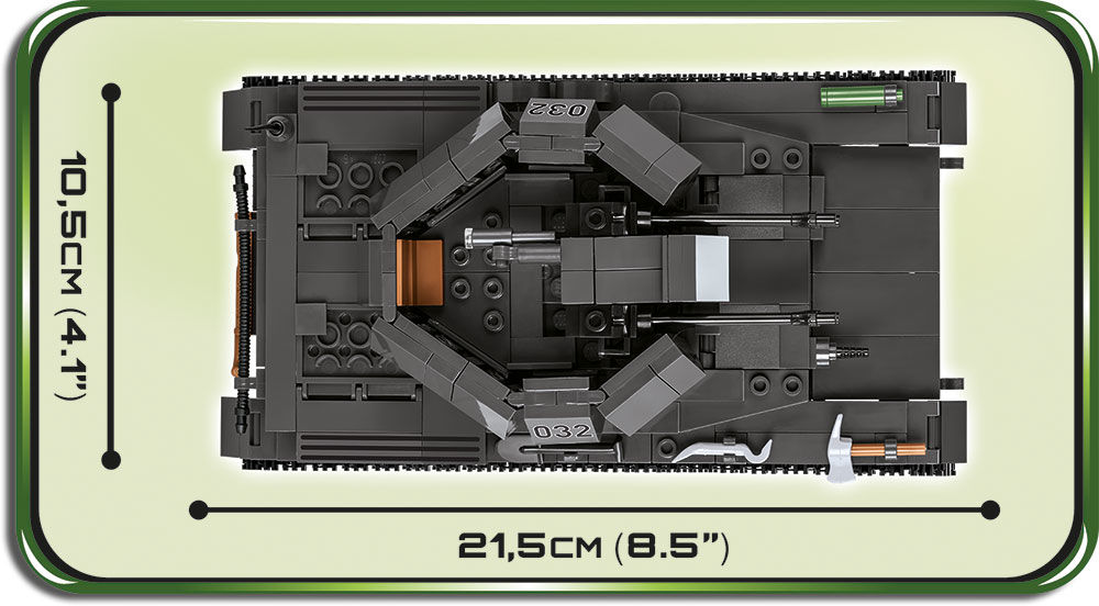 KLOCKI COBI HC WWII 2548 CZOŁG FLAKPANZER IV WIRBELWIND 590KL.