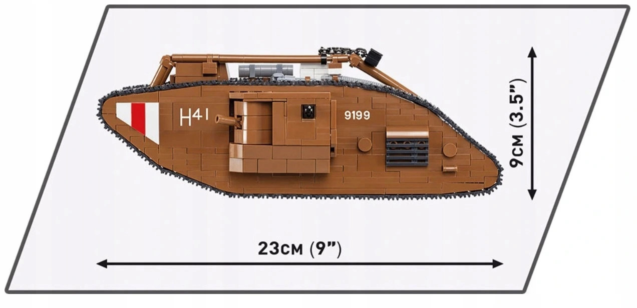 KLOCKI COBI HC GREAT WAR 2984 CZOŁG MARK V (MALE) 837 KL.