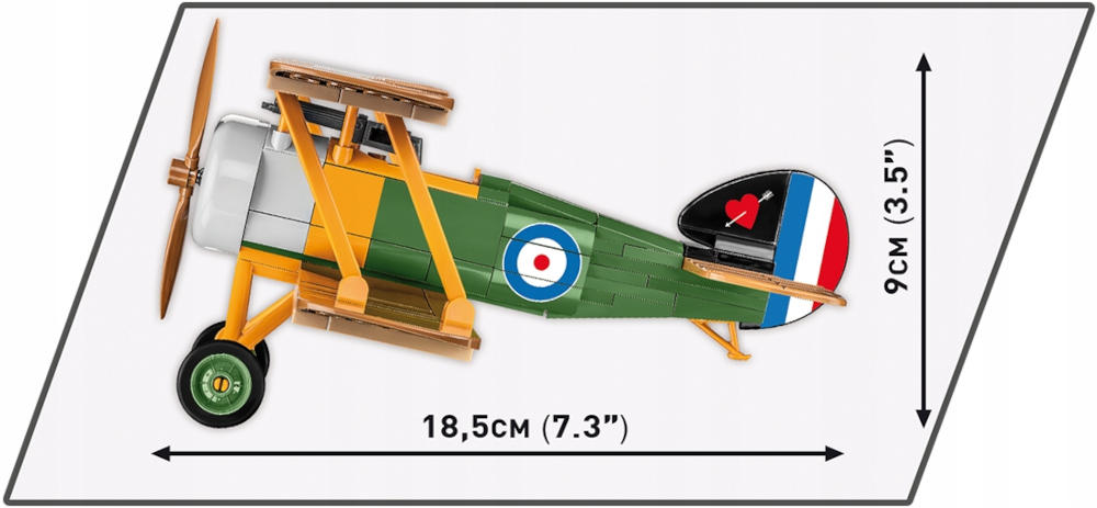 KLOCKI COBI HC GREAT WAR 2987 SAMOLOT SOPWITH CAMEL F.1 176 KL.