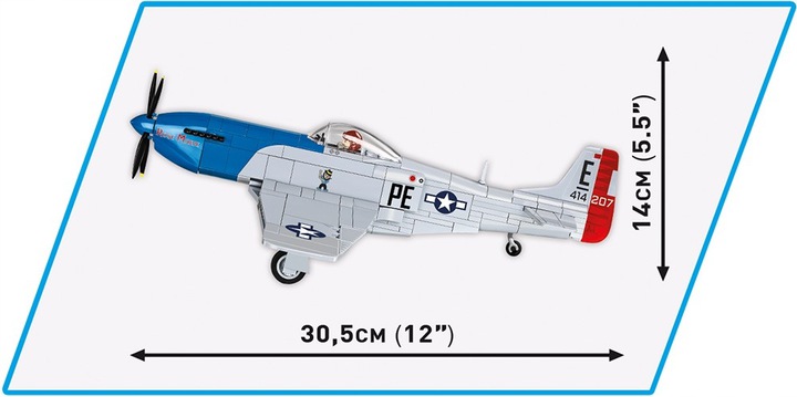 KLOCKI COBI HC WWII 5719 SAMOLOT P-51D MUSTANG 304 KL.