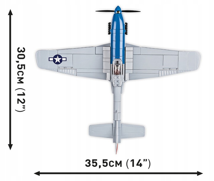 KLOCKI COBI HC WWII 5719 SAMOLOT P-51D MUSTANG 304 KL.