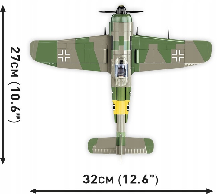 KLOCKI COBI HC WWII 5722 SAMOLOT FOCKE- WULF FW 190 A5 344 KL.