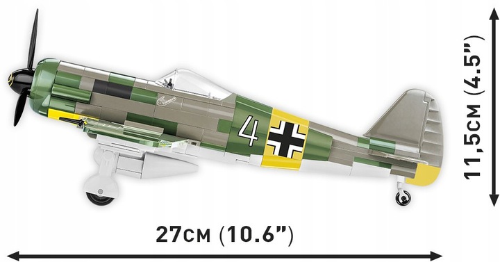 KLOCKI COBI HC WWII 5722 SAMOLOT FOCKE- WULF FW 190 A5 344 KL.