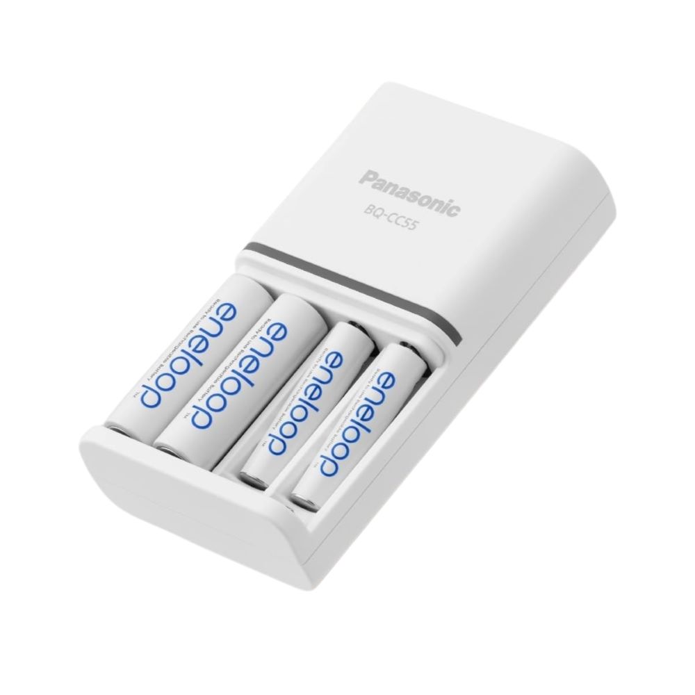 ŁADOWARKA PANASONIC SMARTPLUS + 4x AA ENELOOP 2000 mAh