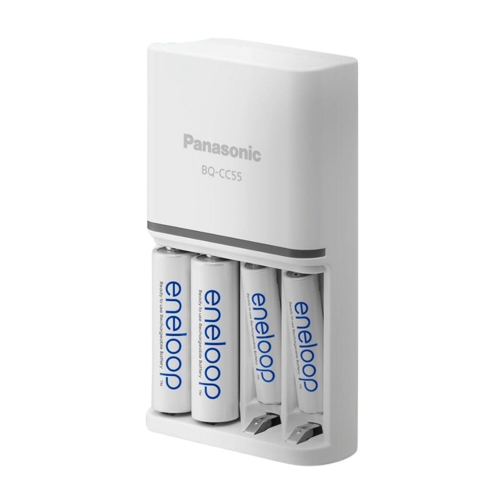 ŁADOWARKA PANASONIC SMARTPLUS + 4x AA ENELOOP 2000 mAh