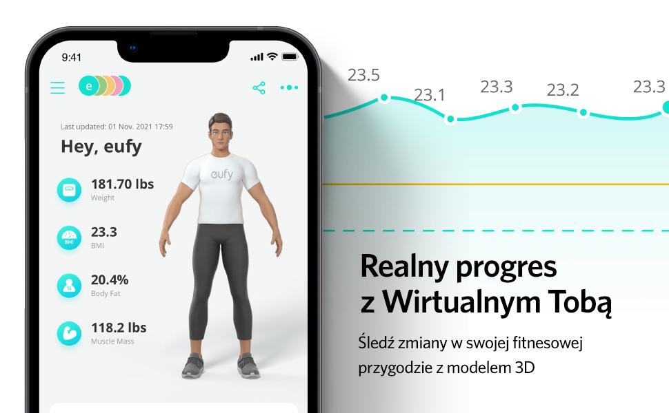 Waga łazienkowa eufy Smart Scale P2 Czarny