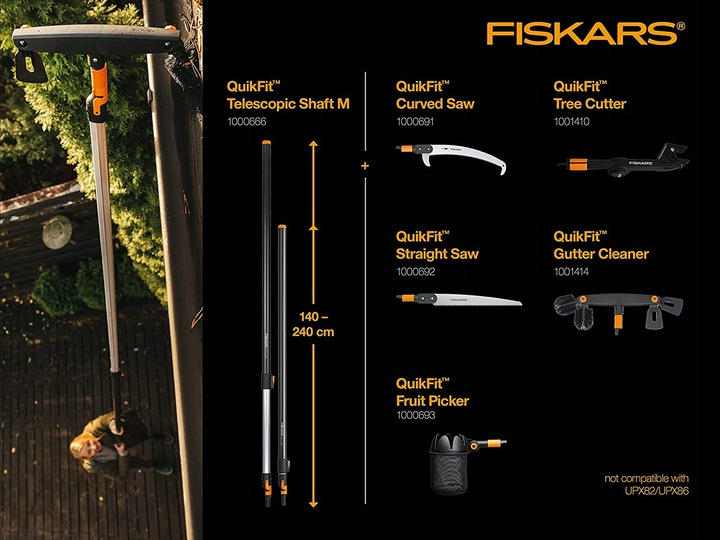 Fiskars 1000692 Nożyce do trawy GS42 Servo-System