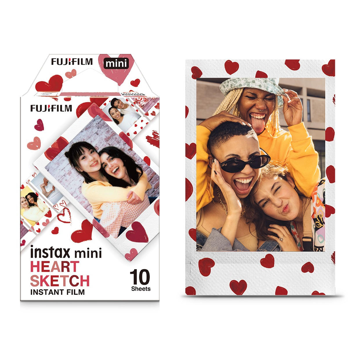 Wkład Fujifilm Instax mini HEART SKETCH 10szt