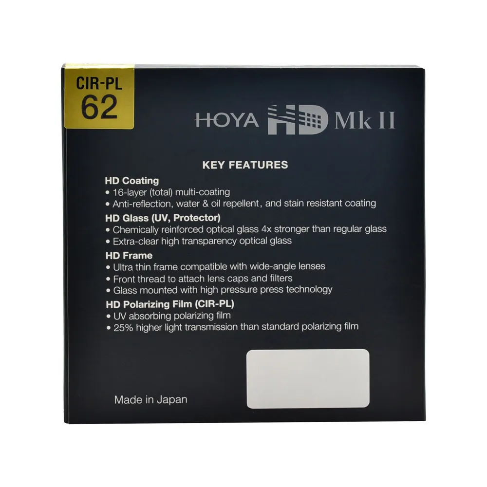 FILTR HOYA POLARYZACYJNY PL-CIR HD MK II 62 mm