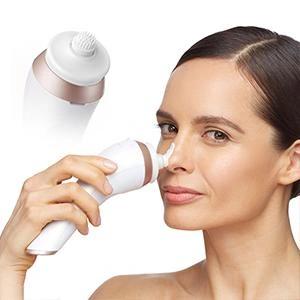 Szczoteczka do czyszczenia twarzy mikropianą 3 w 1 EH-XC10 Biała