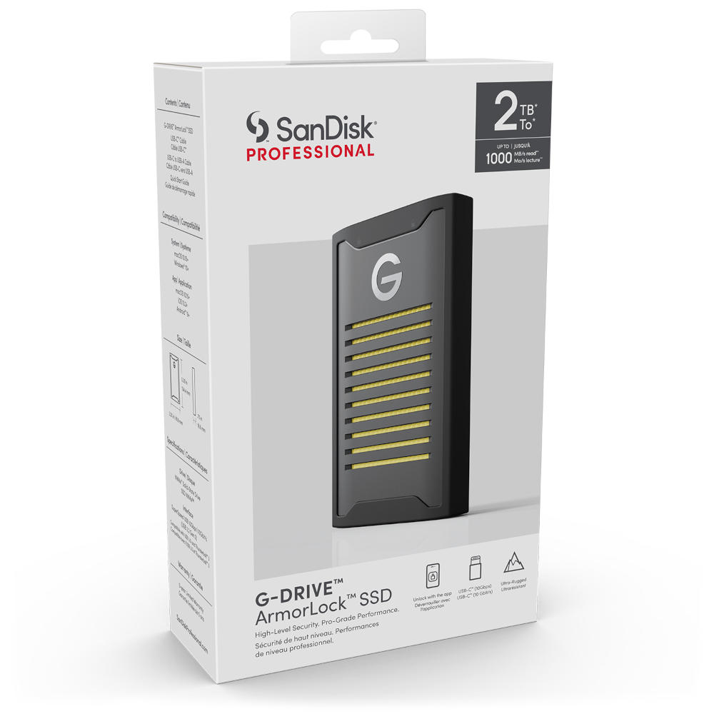SANDISK PROFESSIONAL G-DRIVE ARMORLOCK SSD 2TB WW