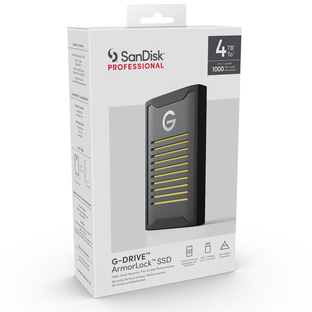 SANDISK PROFESSIONAL G-DRIVE ARMORLOCK SSD 4TB WW