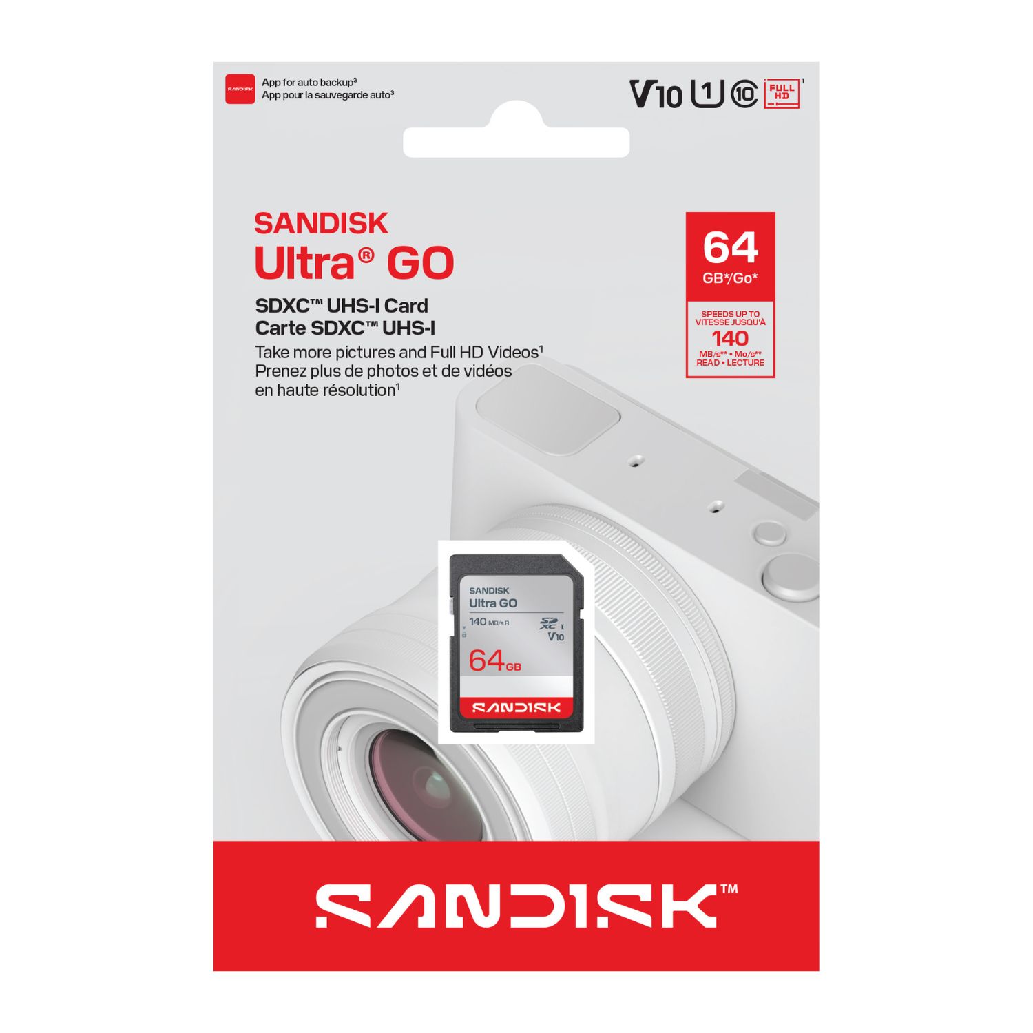 New karta sandisk ultra go sdxc uhs-i 140 mb/s 64gb